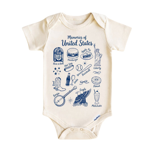 United States Baby ONESIE ®, Baby Bodysuit for Boys Girls, USA Newborn Gifts