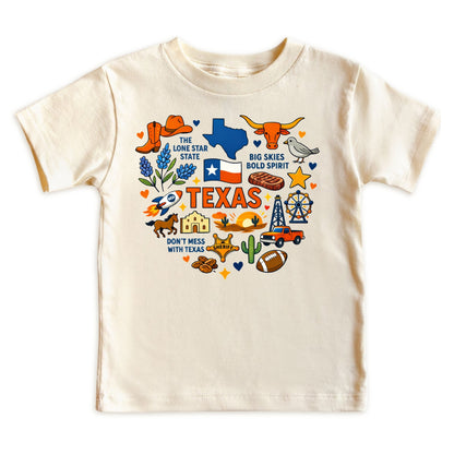 Kids Texas State Symbols T-Shirt
