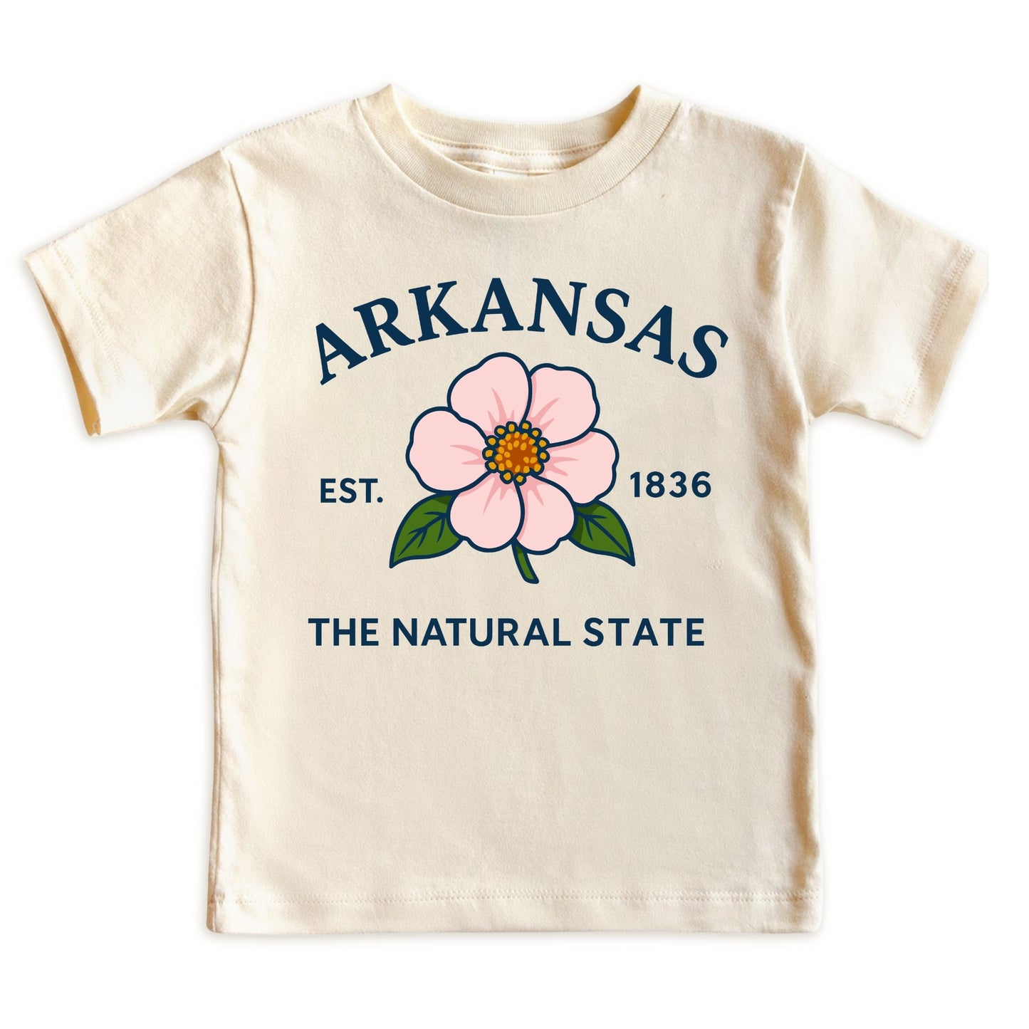 Arkansas Apple Blossom Floral Kids T-Shirt