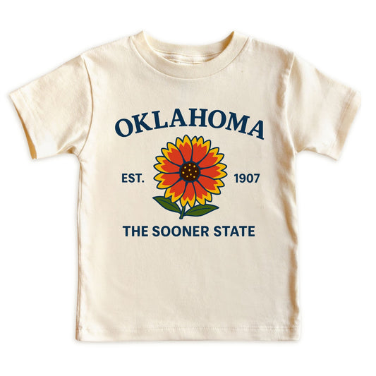 Oklahoma Indian Blanket Floral Kids T-Shirt