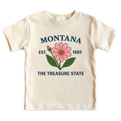 Montana Bitterroot Flower Kids T-Shirt