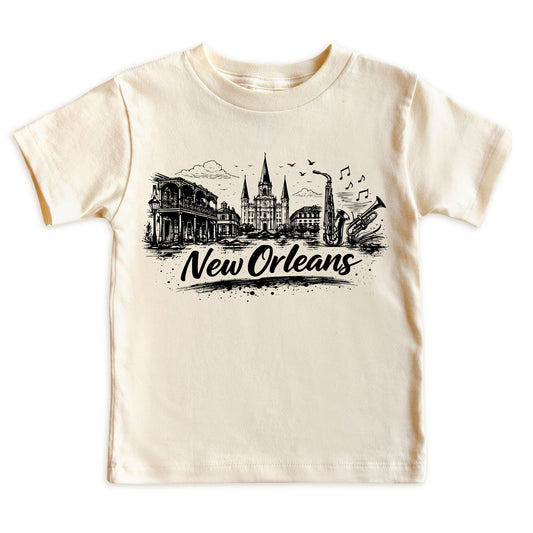 New Orleans Kids Skyline T-Shirt - City Souvenir Toddler Tee