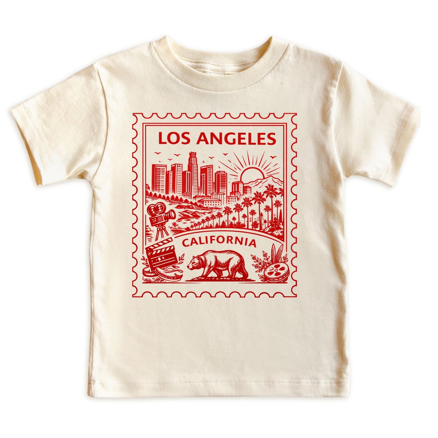 Los Angeles California Kids Vintage Postage Stamp T-Shirt