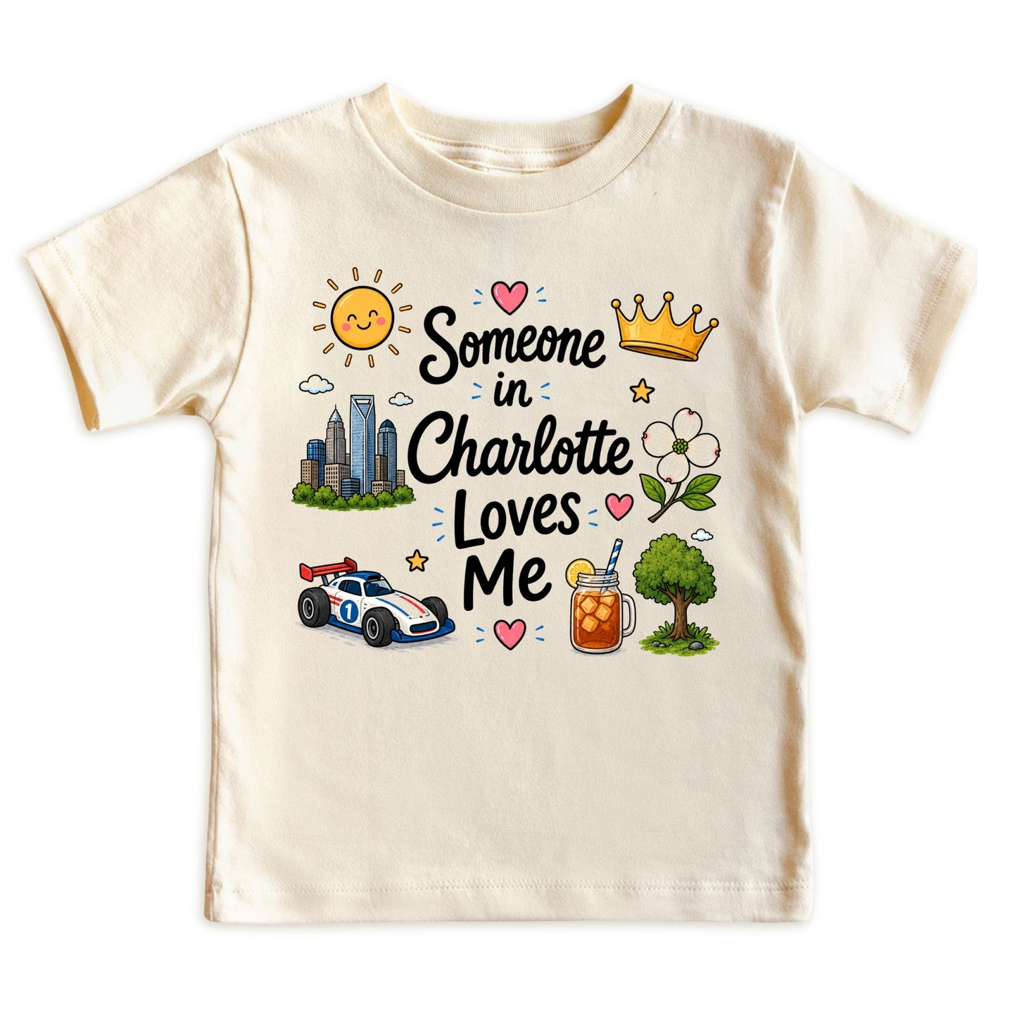 Someone in Charlotte Loves Me Kids T-Shirt