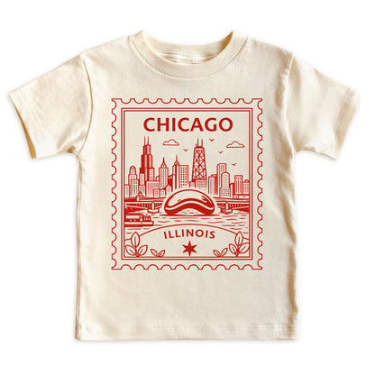 Chicago Illinois Kids Vintage Postage Stamp T-Shirt