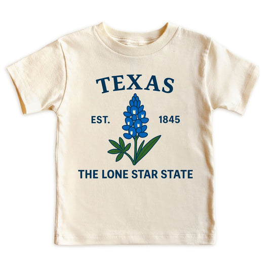 Texas Bluebonnet Floral Kids T-Shirt
