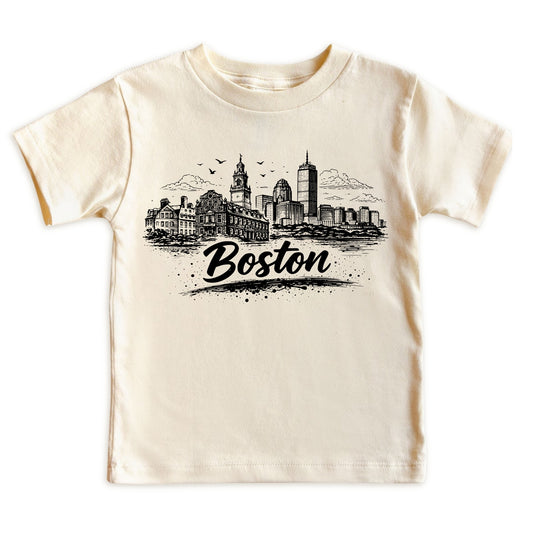 Boston Kids Skyline T-Shirt - City Souvenir Toddler Tee
