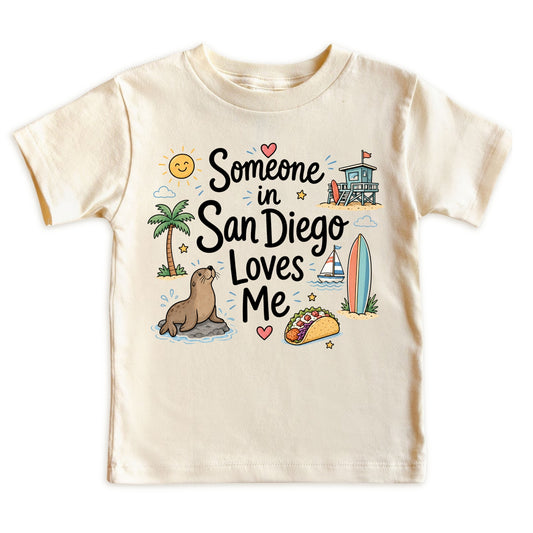 Someone in San Diego Loves Me Kids T-Shirt