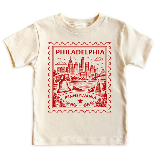 Philadelphia Pennsylvania Kids Vintage Postage Stamp T-Shirt