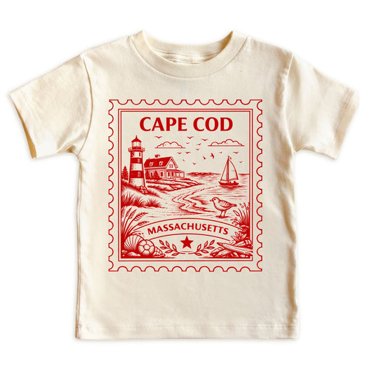 Cape Cod Massachusetts Kids Vintage Postage Stamp T-Shirt