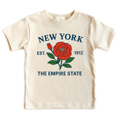 New York Rose Floral Kids T-Shirt