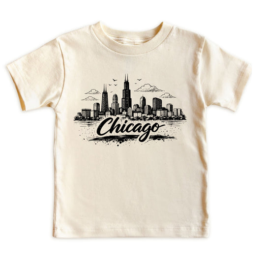 Chicago Kids Skyline T-Shirt - City Souvenir Toddler Tee