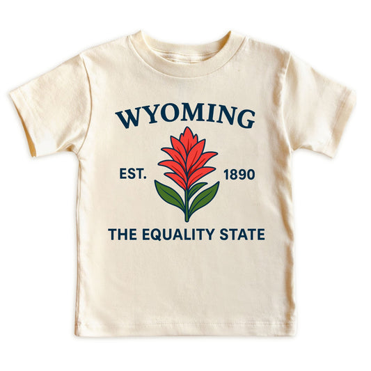 Wyoming Indian Paintbrush Floral Kids T-Shirt