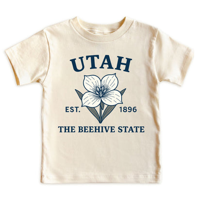 Utah Sego Lily Floral Kids T-Shirt