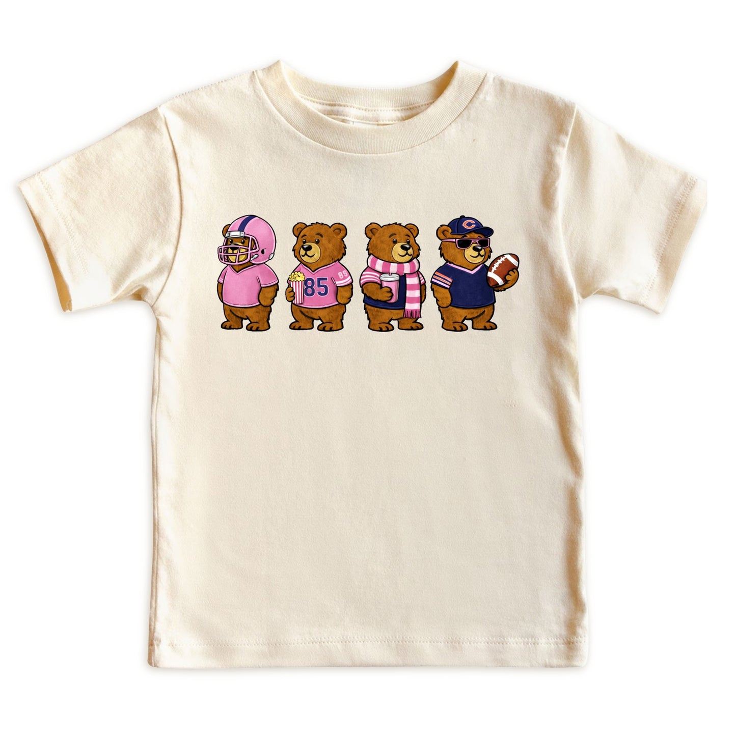 Pink Chicago Football Bear Baby Onesie ®