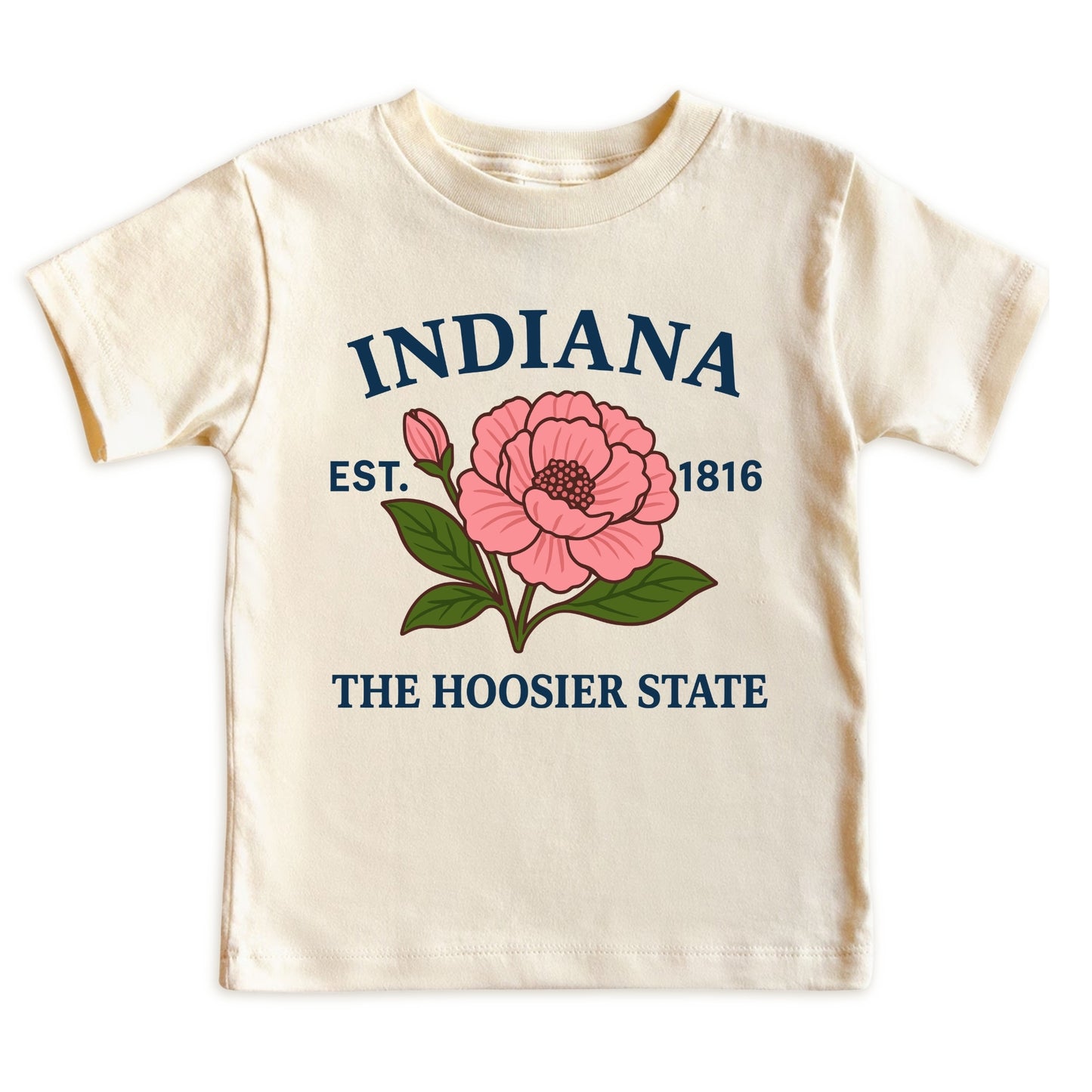 Indiana Peony Flower Kids T-Shirt