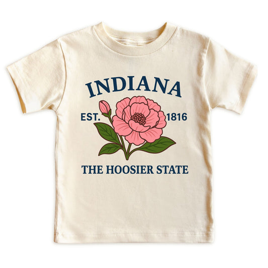 Indiana Peony Flower Kids T-Shirt