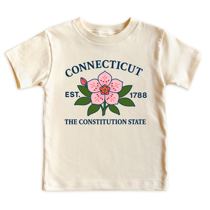 Connecticut Mountain Laurel Floral Kids T-Shirt