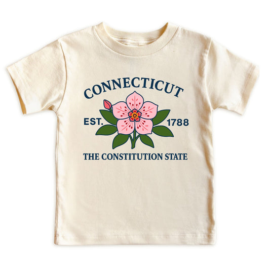 Connecticut Mountain Laurel Floral Kids T-Shirt