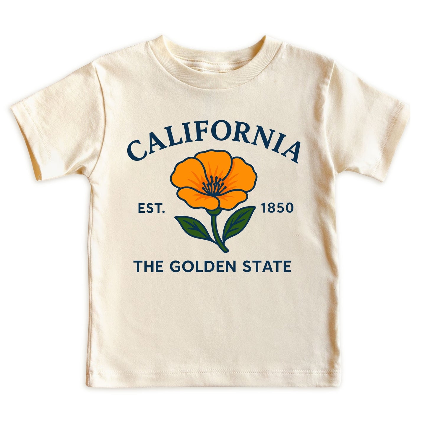 California Golden Poppy Flower Kids T-Shirt