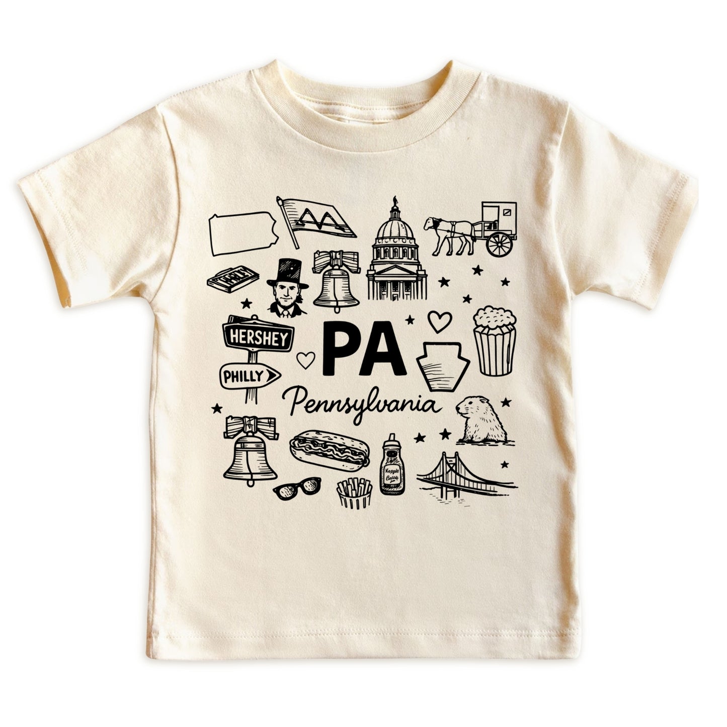 Pennsylvania Icons Kids T-Shirt