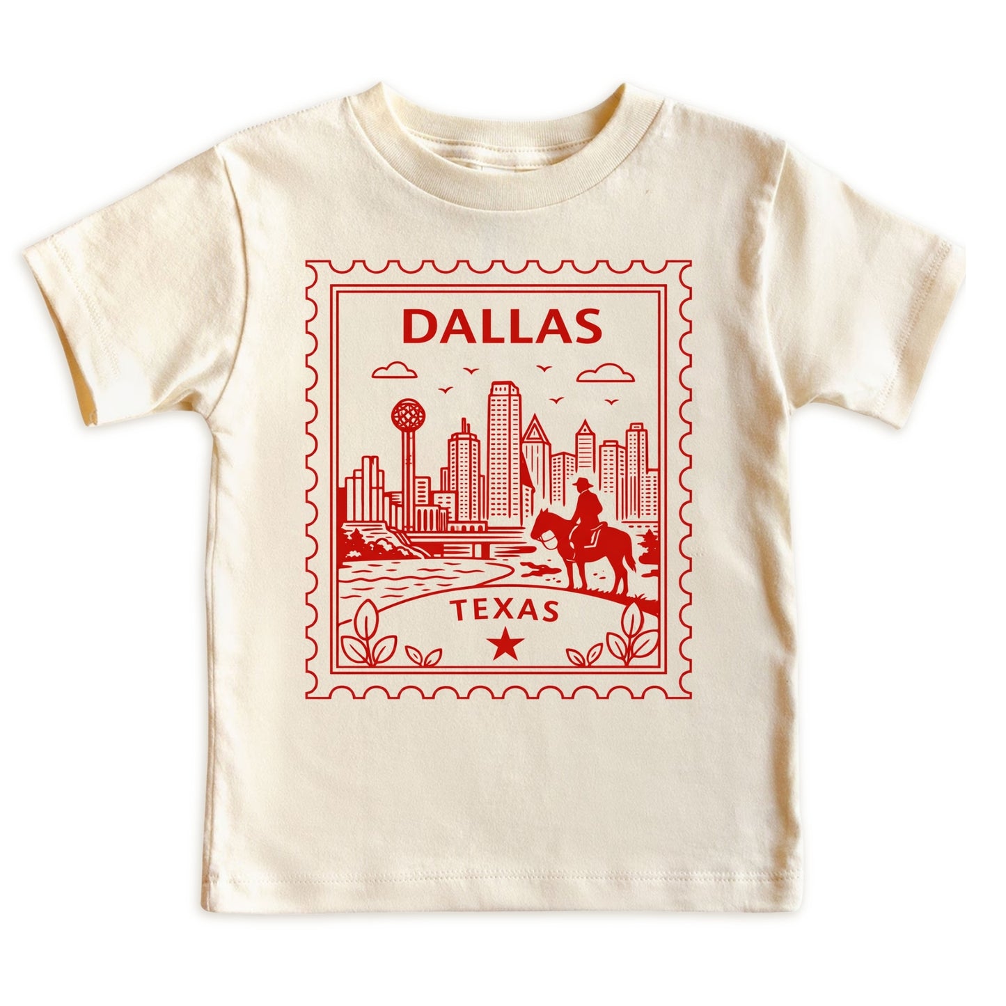 Dallas Texas Kids Vintage Postage Stamp T-Shirt