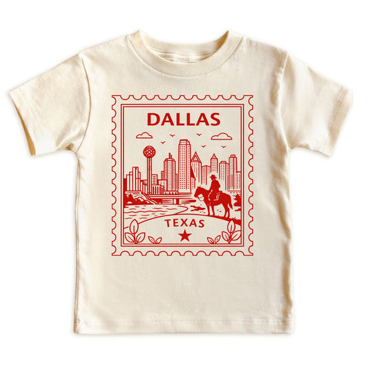 Dallas Texas Kids Vintage Postage Stamp T-Shirt