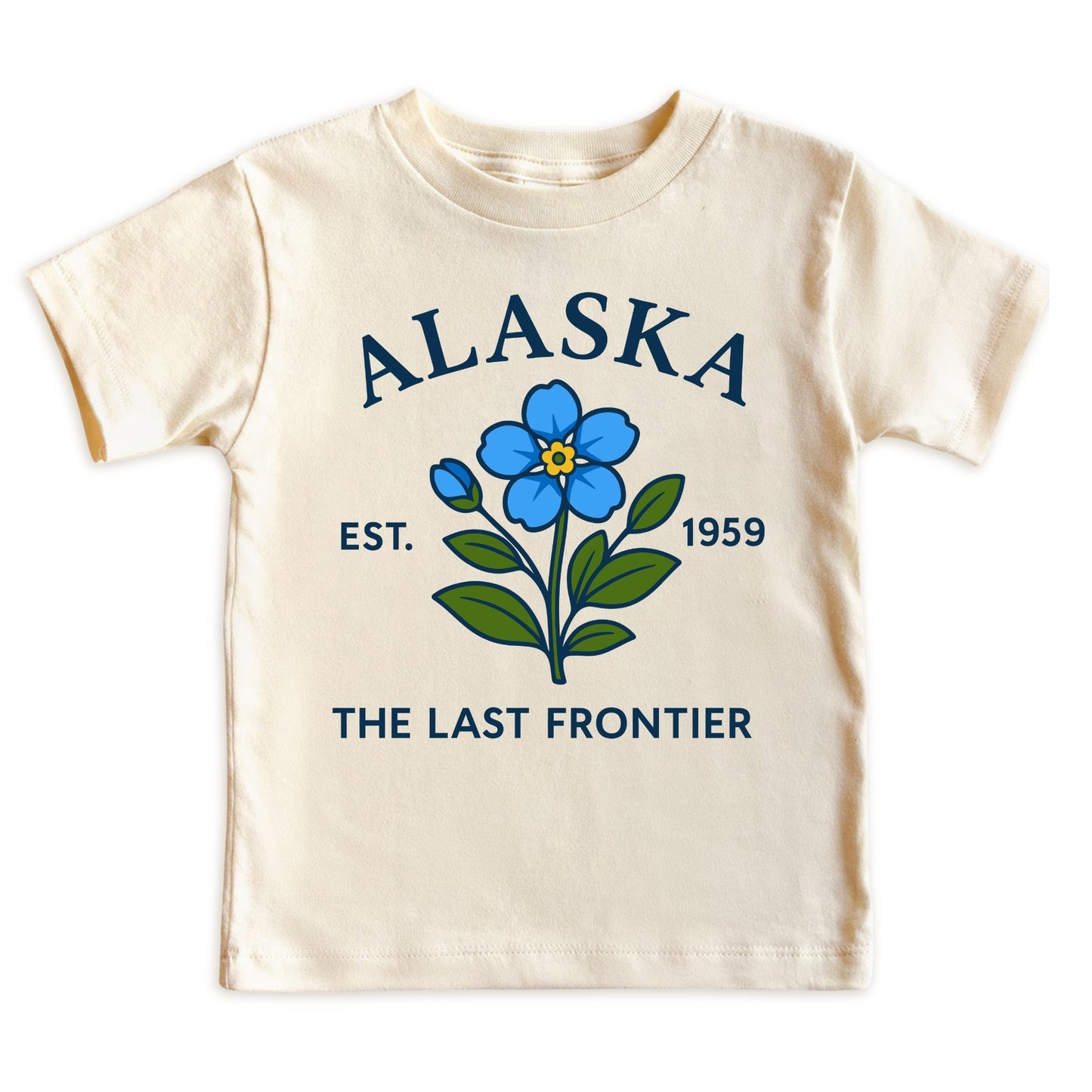 Alaska Forget-Me-Not Flower Kids T-Shirt