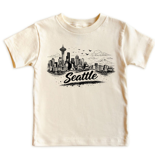 Seattle Kids Skyline T-Shirt - City Souvenir Toddler Tee