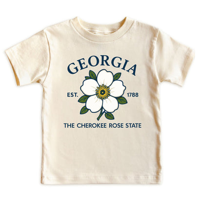 Georgia Cherokee Rose Floral Kids T-Shirt