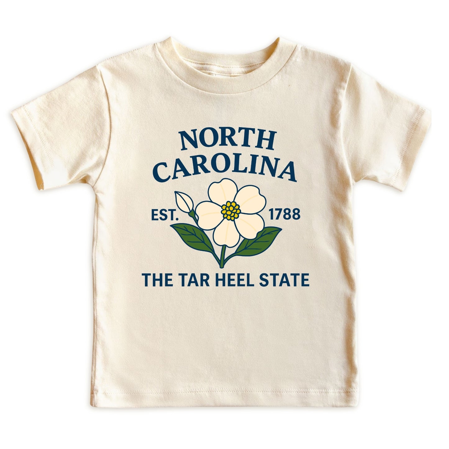 North Carolina Dogwood Floral Kids T-Shirt