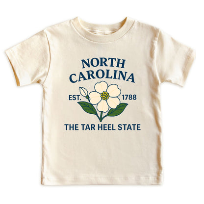 North Carolina Dogwood Floral Kids T-Shirt