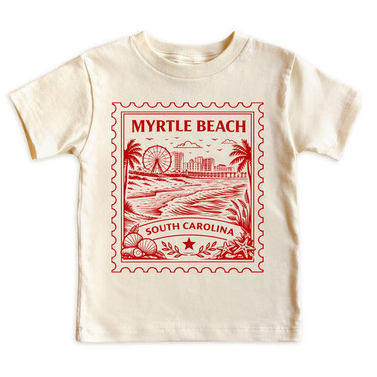 Myrtle Beach South Carolina Kids Vintage Postage Stamp T-Shirt