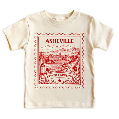 Asheville North Carolina Kids Vintage Postage Stamp T-Shirt