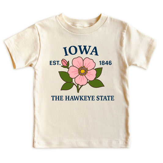 Iowa Wild Prairie Rose Kids T-Shirt