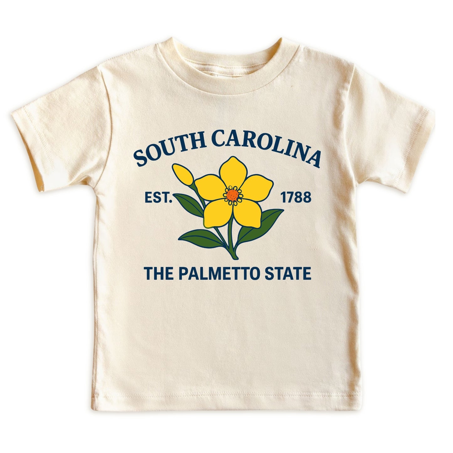 South Carolina Yellow Jessamine Floral Kids T-Shirt