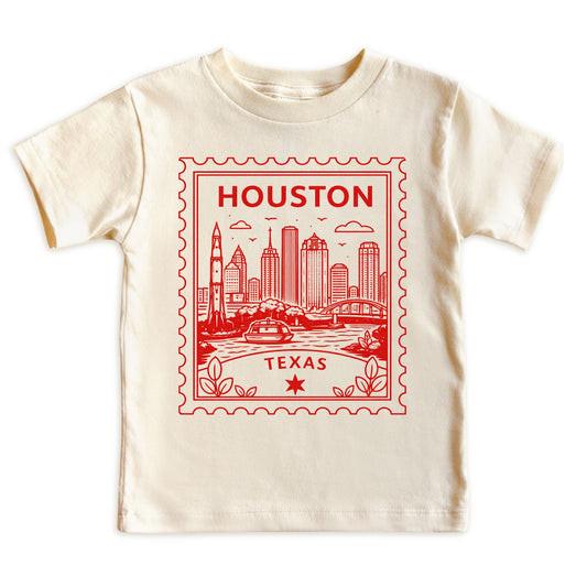 Houston Texas Kids Vintage Postage Stamp T-Shirt