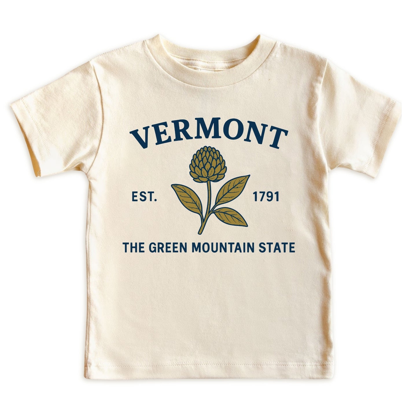 Vermont Red Clover Floral Kids T-Shirt