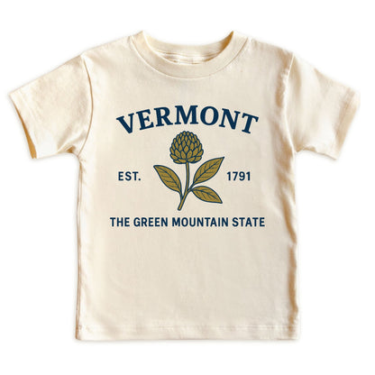 Vermont Red Clover Floral Kids T-Shirt