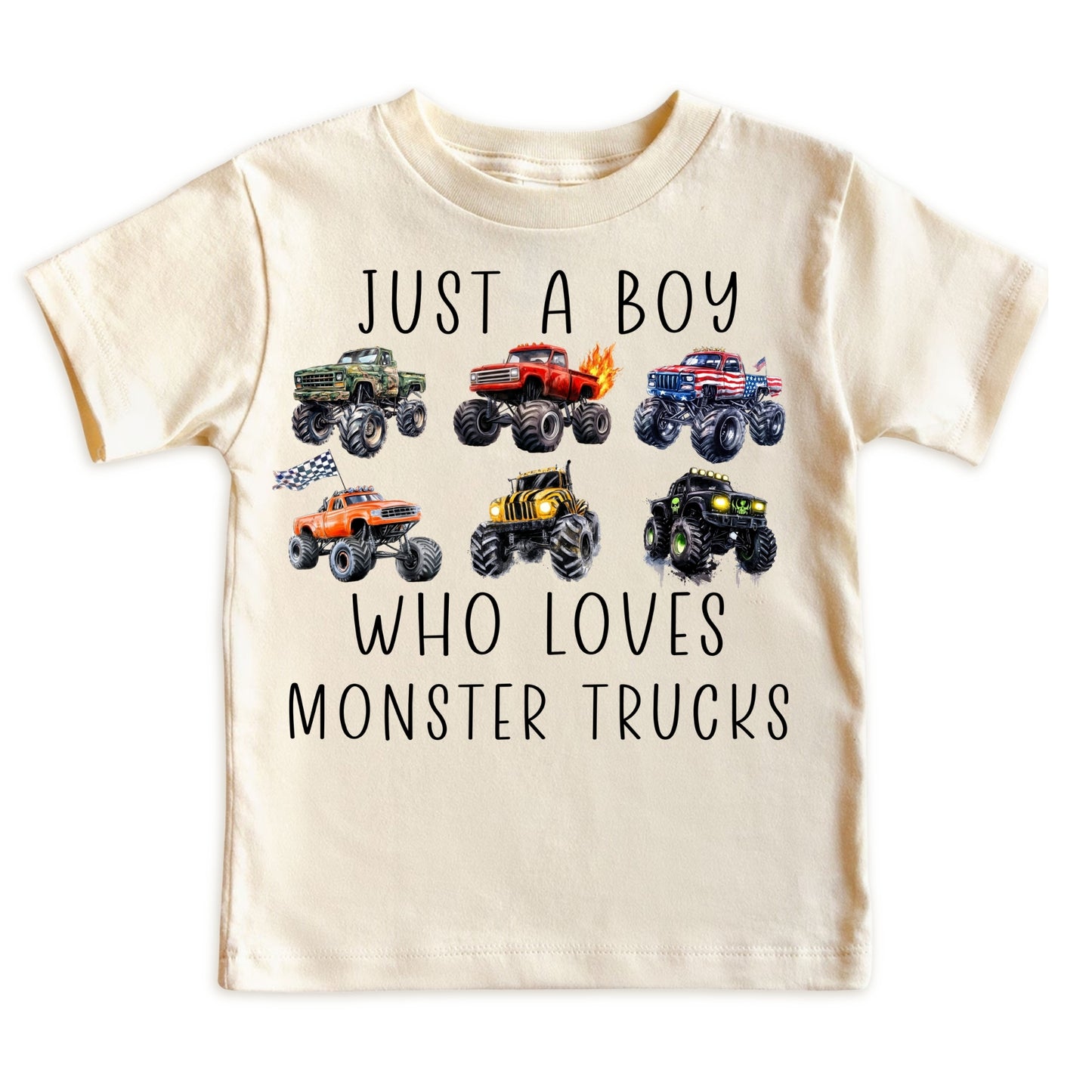Just A Boy Who Loves Monster Trucks Shirt