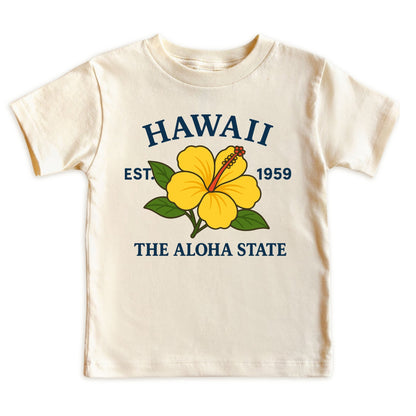 Hawaii Yellow Hibiscus Flower Kids T-Shirt
