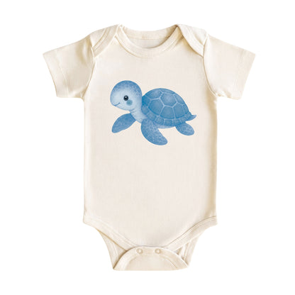 Watercolor Sea Turtle Baby Bodysuit