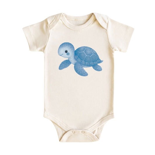Watercolor Sea Turtle Baby Bodysuit