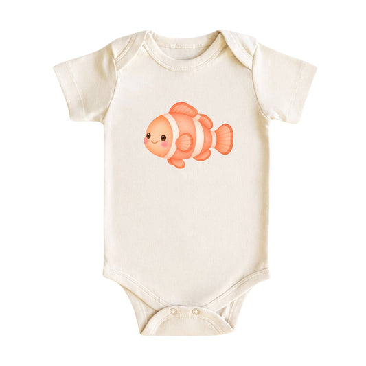 Watercolor Clownfish Baby Bodysuit for Boys and Girls