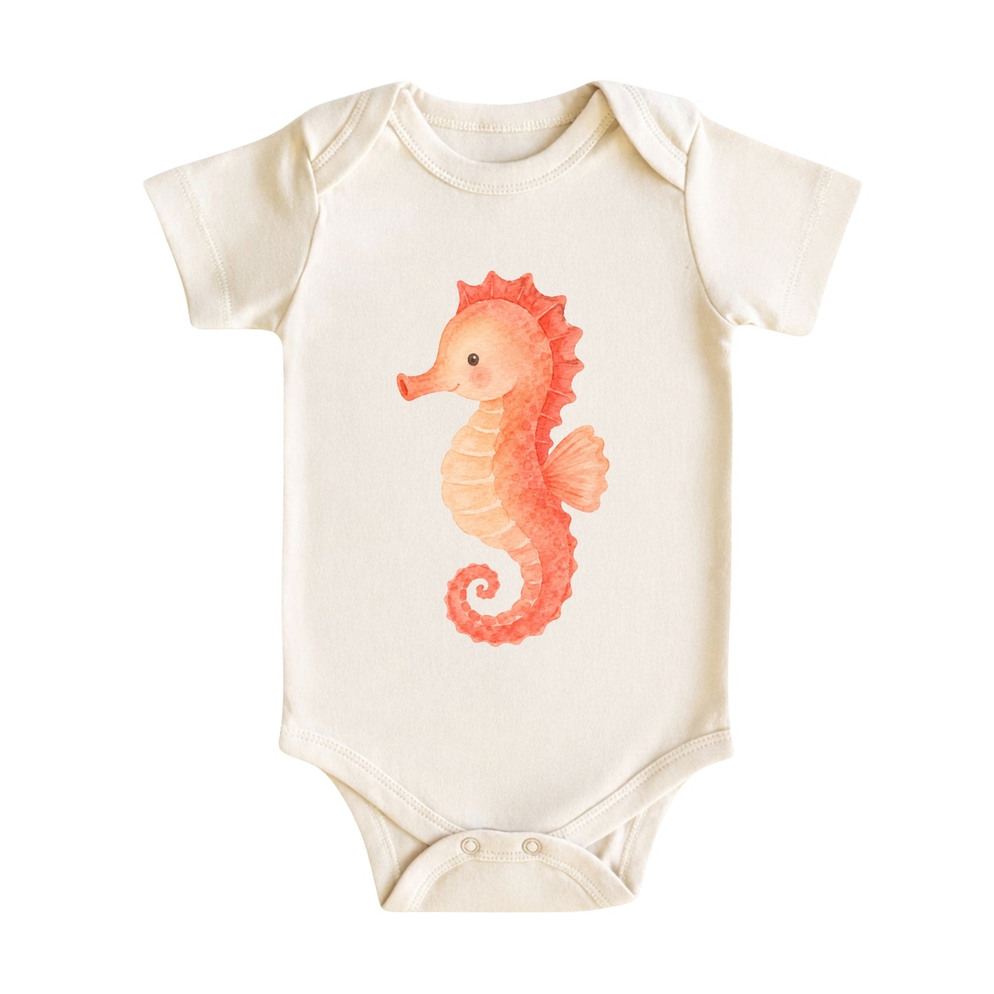 Watercolor Seahorse Baby Bodysuit