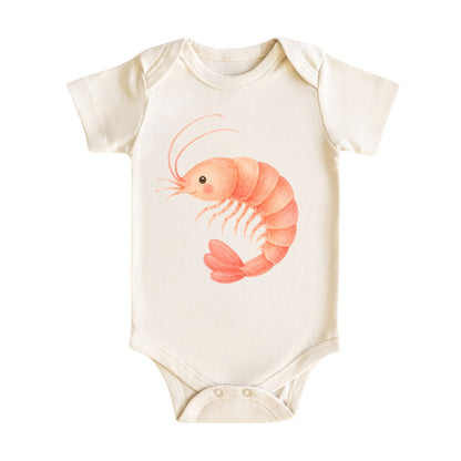 Watercolor Shrimp Baby Bodysuit