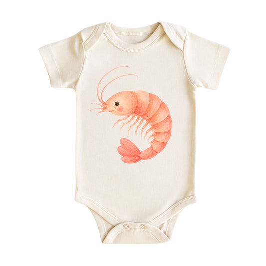 Watercolor Shrimp Baby Bodysuit