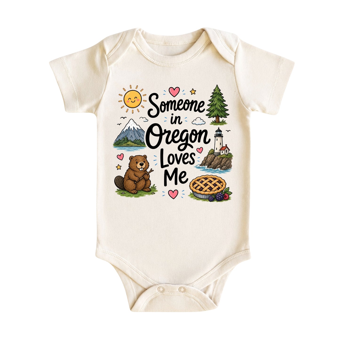 Someone in Oregon Loves Me Baby Bodysuit