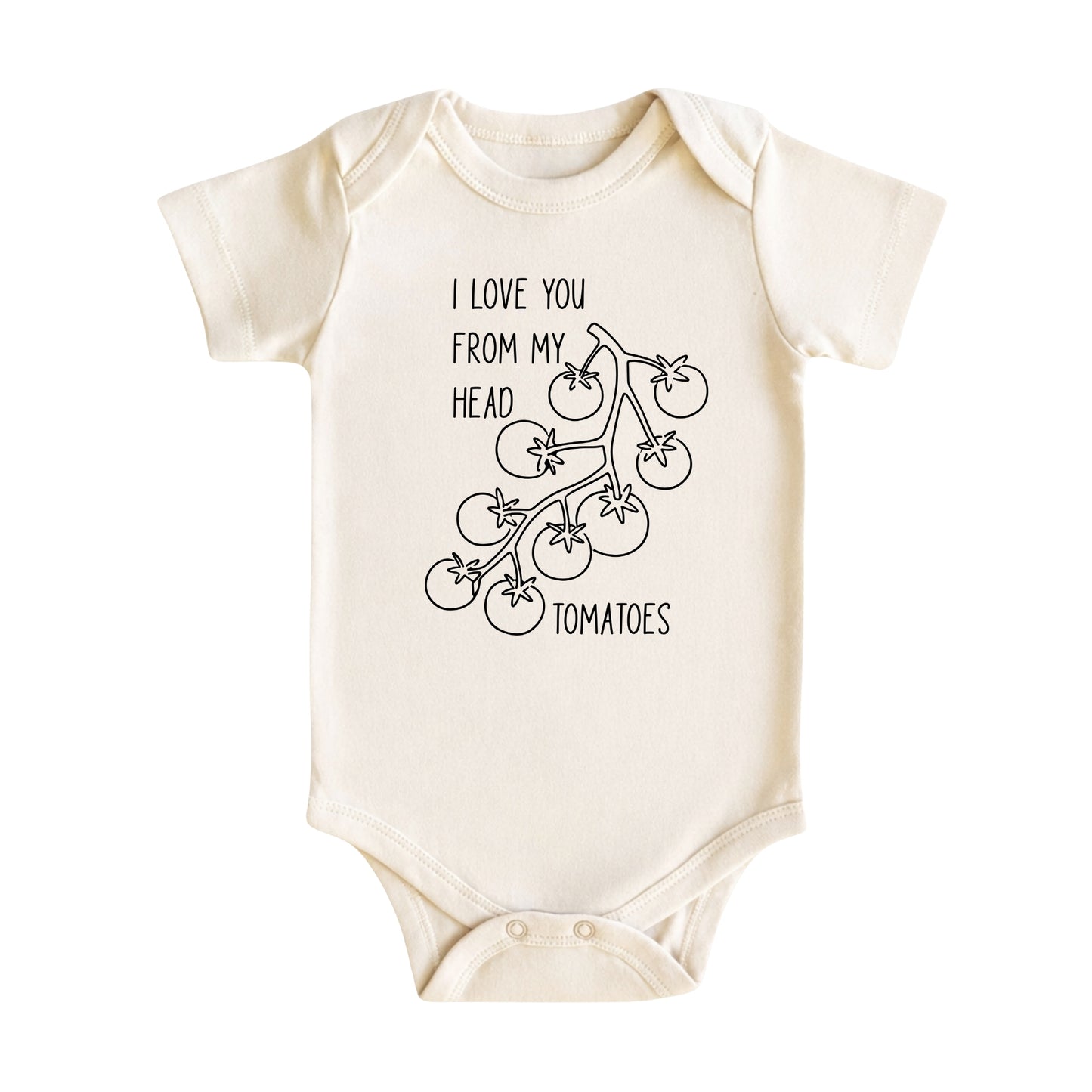 I Love You From My Head Tomatoes Baby Bodysuit