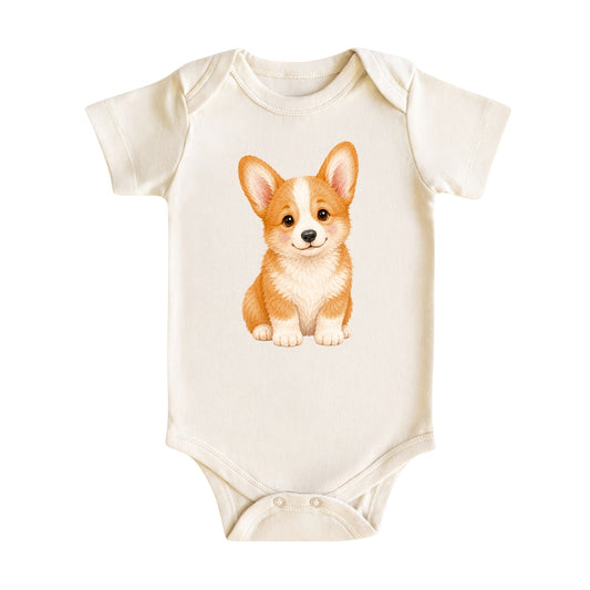 Watercolor Corgi Baby Bodysuit
